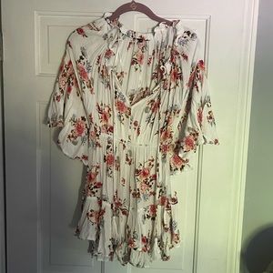 White Floral Romper